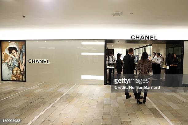 General view of atmosphere during Bloomingdale's celebration of the newly renovated Chanel RTW Boutique at Bloomingdale's 59th Street Store on...
