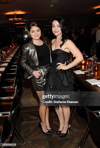 Actress Ariel Winter and sister Shanelle Workman attend the ELLE's Women in Television Celebration at Soho House on January 24, 2013 in West...