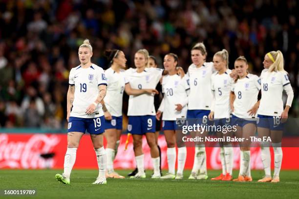 Bethany England of England walks to the penalty spot during the penalty shoot out during the FIFA Women's World Cup Australia & New Zealand 2023...