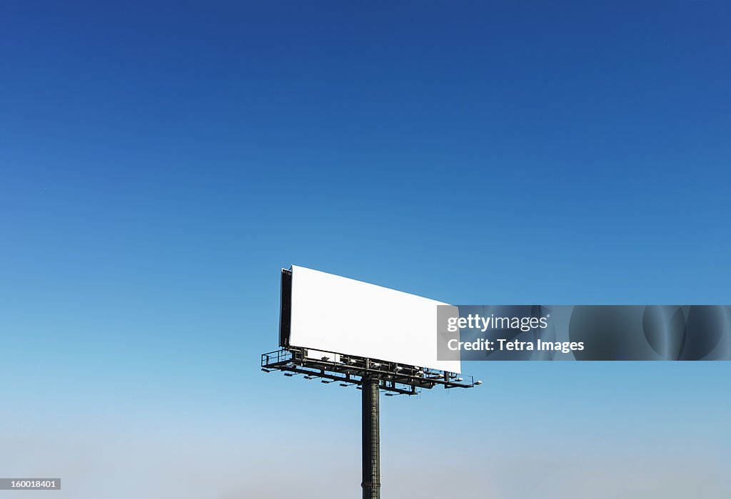 USA, North Carolina, Billboard under blue sky