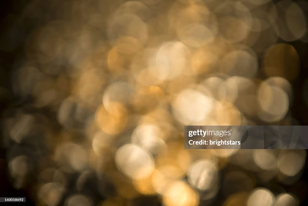 Defocussed golden lights