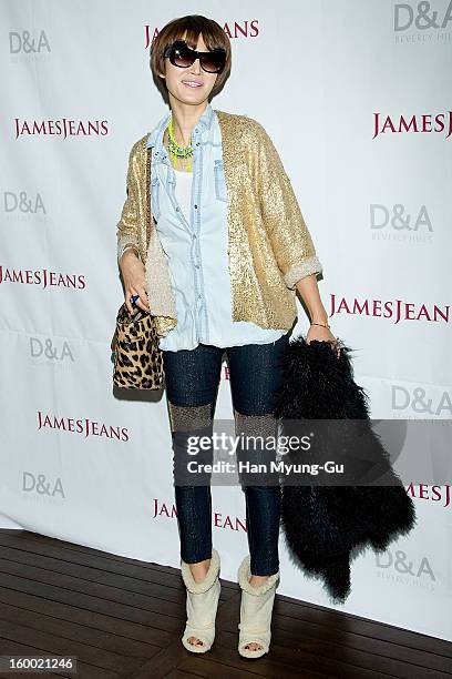 South Korean actress Byun Jung-Soo attends the 'JamesJeans' Flagship Store opening on January 24, 2013 in Seoul, South Korea.