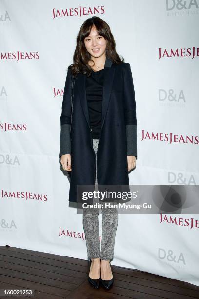 South Korean actress Kim Min-Kyung attends the 'JamesJeans' Flagship Store opening on January 24, 2013 in Seoul, South Korea.