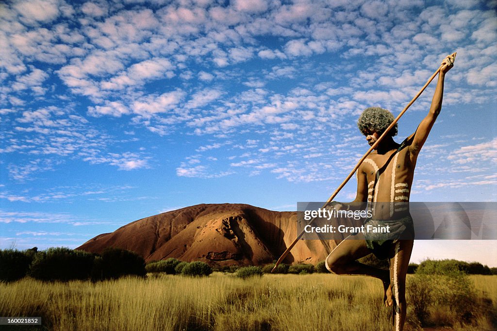 Aboriginal  in outback.