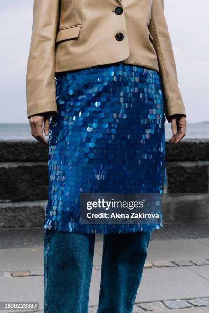 Alana Hadid walks the runway at the Saks Potts show during the Copenhagen Fashion Week Spring/Summer 2024 on August 07, 2023 in Copenhagen, Denmark.