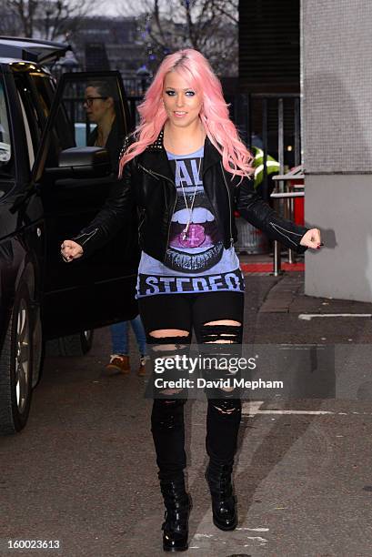 Amelia Lily sighted leaving ITV Studios on January 25, 2013 in London, England.