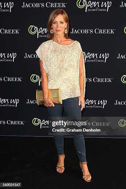 Actress Kerry Armstrong arrives at the screening of the Jacob's Creek Open Film Series 2 at Maia Docklands on January 25, 2013 in Melbourne,...