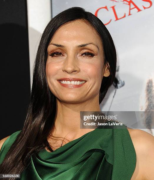 Actress Famke Janssen attends the premiere of "Hansel & Gretel: Witch Hunters" at TCL Chinese Theatre on January 24, 2013 in Hollywood, California.