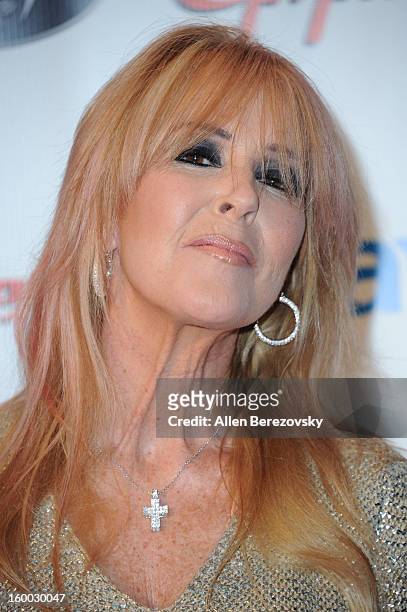 Lita Ford arrives at the Revolver/Guitar World Rock & Roll roast of Dee Snider at City National Grove of Anaheim on January 24, 2013 in Anaheim,...