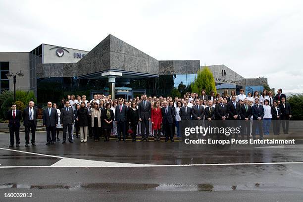 Prince Felipe of Spain and Princess Letizia of Spain are seen visiting 'Eyes Institute Fernandez Vega' on January 24, 2013 in Oviedo, Spain.