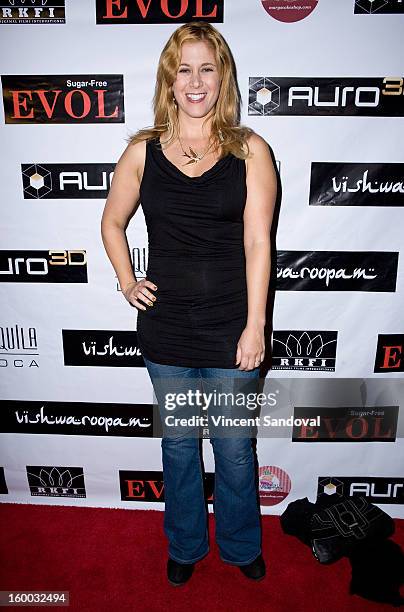 Actress Annie Wood attends the premiere of 'Vishwaroopam' at Pacific Theaters at the Grove on January 24, 2013 in Los Angeles, California.