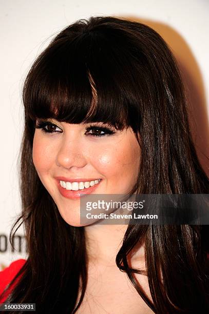 Plaboy Playmate of the Year Claire Sinclair arrives for the premiere of FlimDistrict's 'Parker' at the Planet Hollywood Resort & Casino on January...