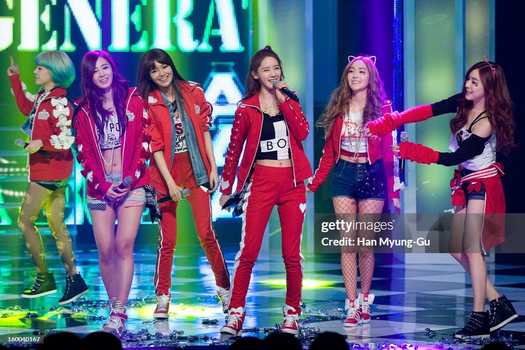 Yoona of South Korean girl group Girls' Generation performs onstage ...