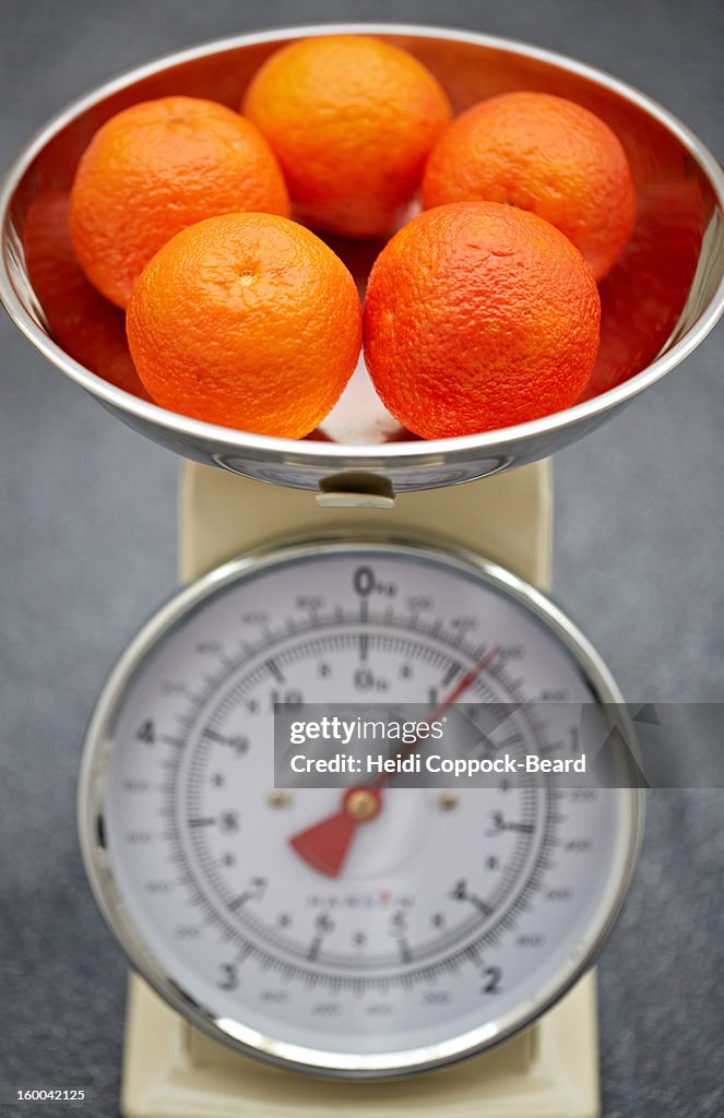Oranges in scales