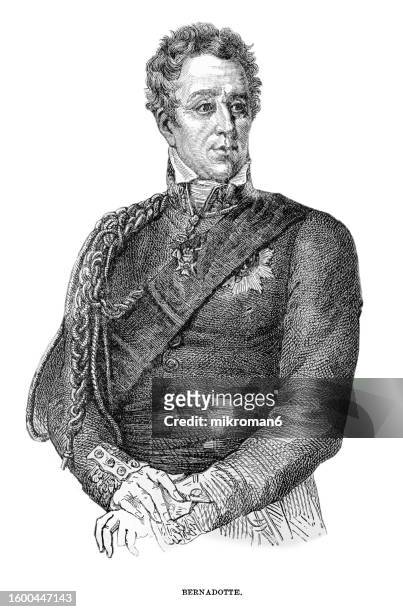 portrait of charles xiv john - jean bernadotte ( 26 january 1763 – 8 march 1844) king of sweden and norway from 1818 until his death in 1844 - charles xiv john of sweden stock pictures, royalty-free photos & images