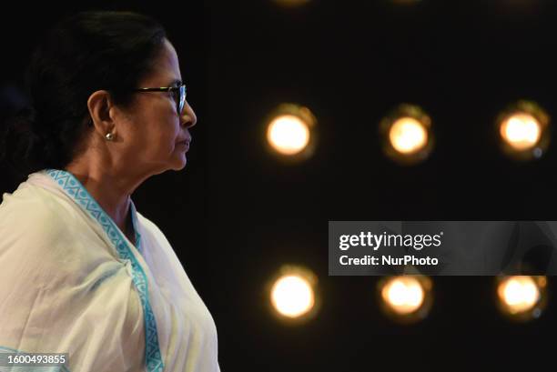 West Bengal Chief Minister Mamata Banerjee is celebrating the &quot;Kanyashree Divas&quot; at the Dhanadhanya Auditorium in Kolkata, India on August...