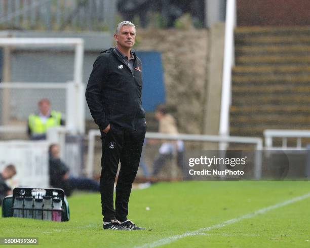 Hartlepool United manager John Askey during the Vanarama National League match between Hartlepool United and Gateshead at Victoria Park, Hartlepool...