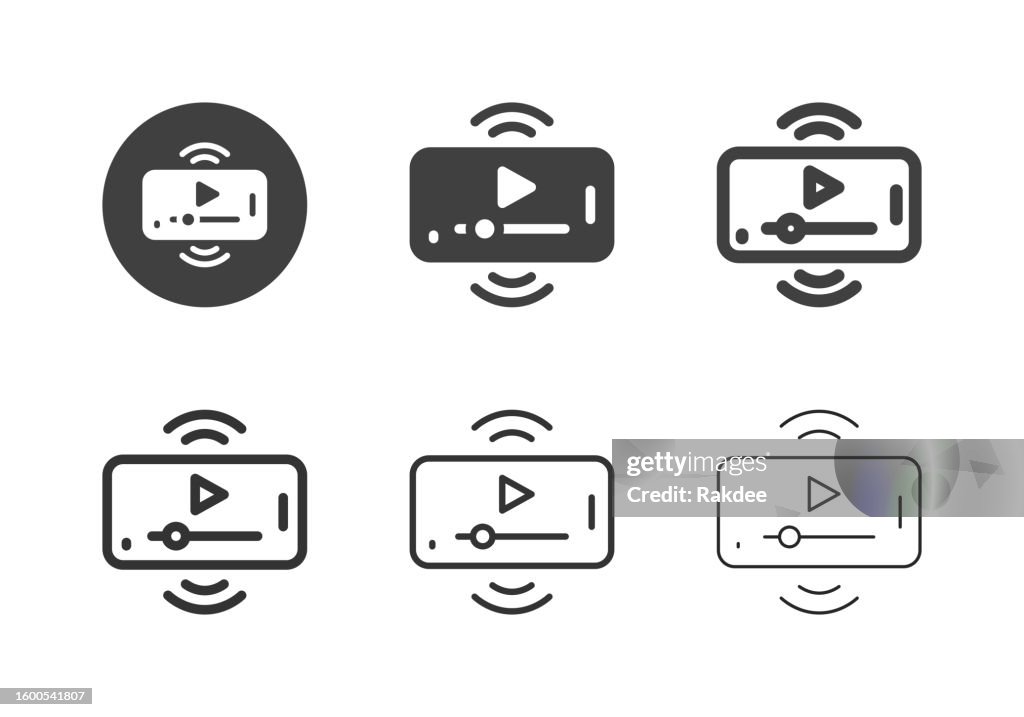 Mobile Video Streaming Icons - Multi Series