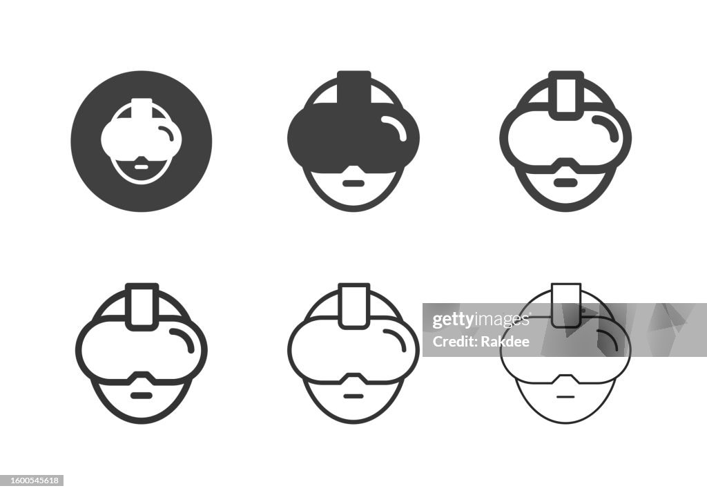 Virtual Reality Haedset Icons - Multi Series