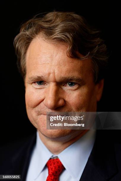 Brian Moynihan, president and chief executive officer of Bank of America Corp., poses for a photograph following a Bloomberg Television interview on...