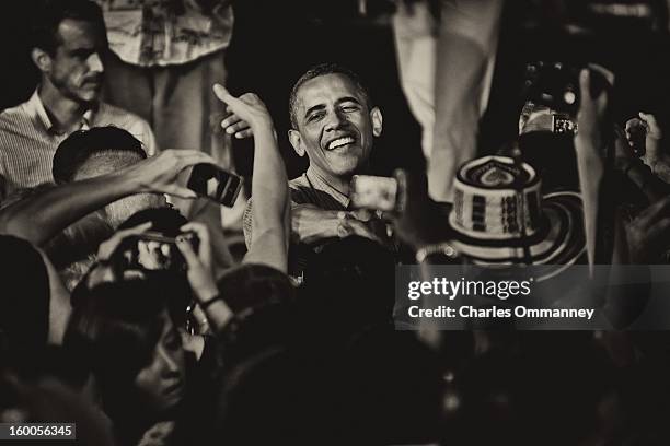 President Barack Obama delivers remarks during a campaign event at Herman Park in Boone, Iowa, on August 13, 2012.