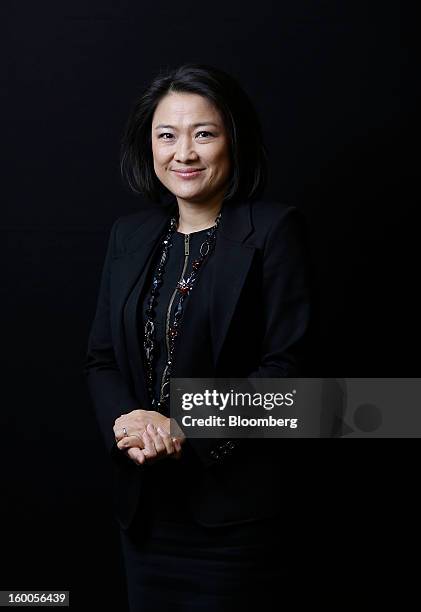 Zhang Xin, chief executive officer of Soho China Ltd., poses for a photograph following a Bloomberg Television interview on day three of the World...