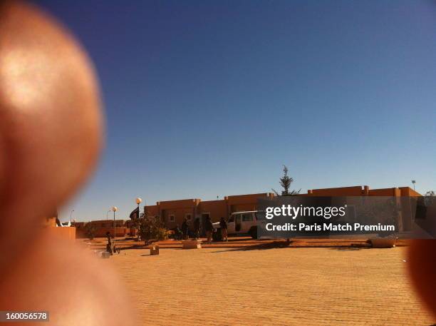 Islamic jihadists who attacked the Algerian gas site of Tinguentourin are seen in a photograph taken by an unnamed hostage with his mobile phone on...