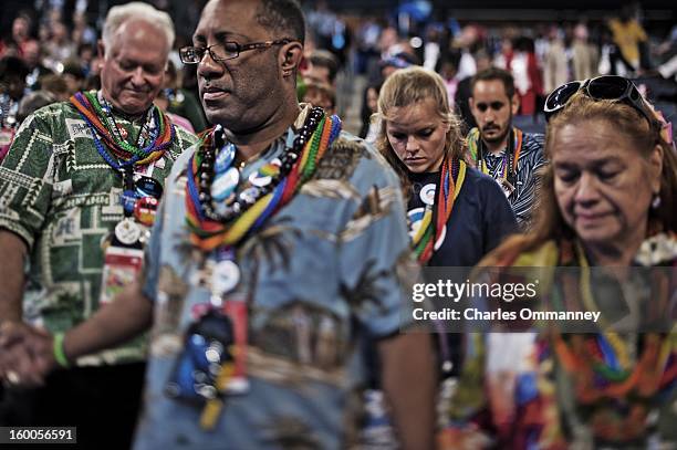Scenes around Charlotte during day two of the Democratic National Convention at Time Warner Cable Arena on September 5, 2012 in Charlotte, North...