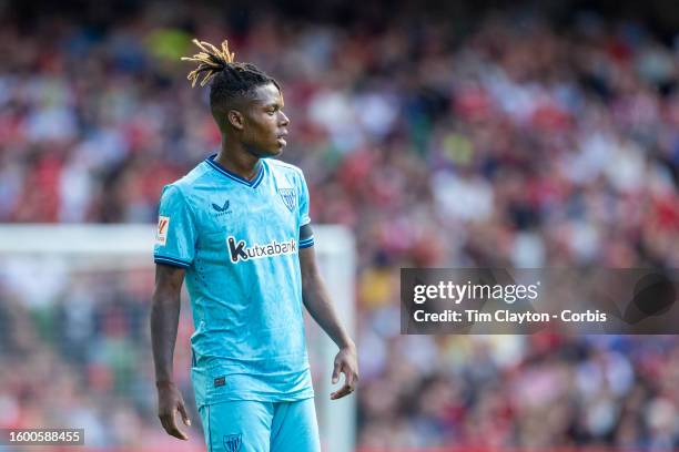 August 6: Nico Williams of Athletic Bilbao during the Manchester United v Athletic Bilbao, pre-season friendly match at Aviva Stadium on August 6th,...