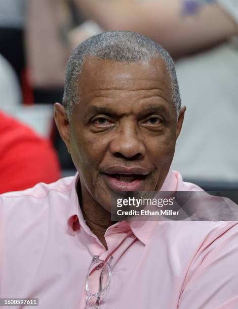 Vice president of basketball engagement for the Sacramento Kings Alvin Gentry attends a 2023 FIBA World Cup exhibition game between Puerto Rico and...