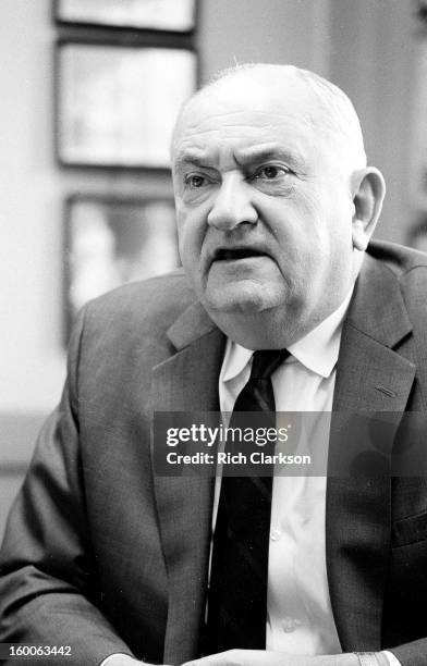 Closeup portrait of Kentucky coach Adolph Rupp in his office at Memorial Coliseum. Lexington, KY 2/22/1964 CREDIT: Rich Clarkson