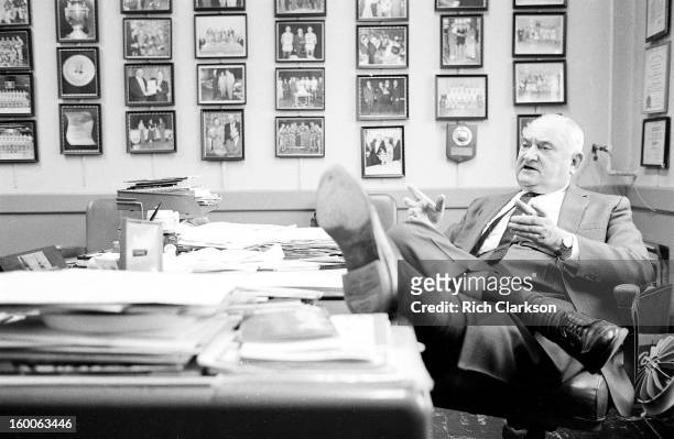 Portrait of Kentucky coach Adolph Rupp in his office at Memorial Coliseum. Lexington, KY 2/22/1964 CREDIT: Rich Clarkson