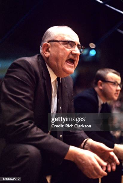 Kentucky coach Adolph Rupp during game vs Alabama at Memorial Coliseum. Lexington, KY 2/28/1963 CREDIT: Rich Clarkson