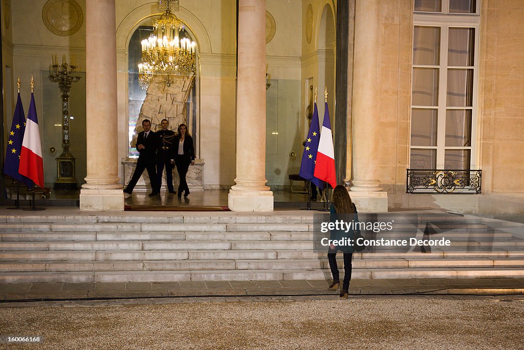 President Francois Hollande Hosts Reception For Florence Cassez