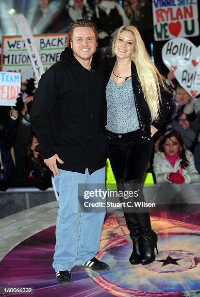 Spencer Pratt and Heidi Montag are evicted from the Celebrity Big Brother House at Elstree Studios on January 25, 2013 in Borehamwood, England.