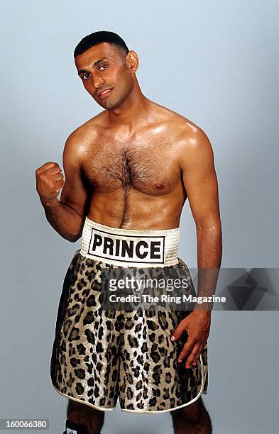 Naseem Hamed poses for a portrait in 2001 in New York.
