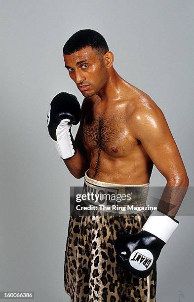 Naseem Hamed poses for a portrait in 2001 in New York.