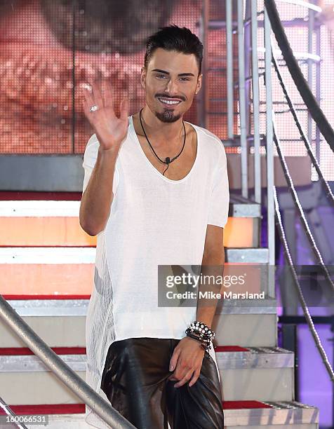 Rylan Clark is crowned winner of Celebrity Big Brother at Elstree Studios on January 25, 2013 in Borehamwood, England.