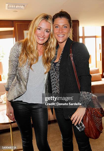 Actress/producer Cat Deeley and Christina Gualazzi attend the Champagne Taittinger Women in Hollywood Lunch hosted by Vitalie Taittinger at Sunset...