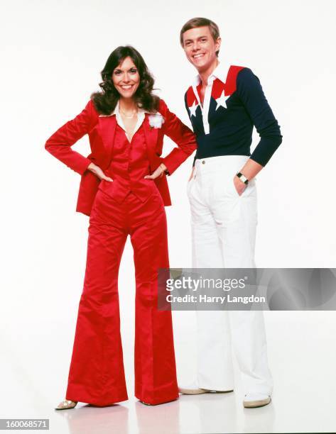 Singers Karen and Richard Carpenter of the Carpenters pose for a portrait in 1981 in Los Angeles, California.