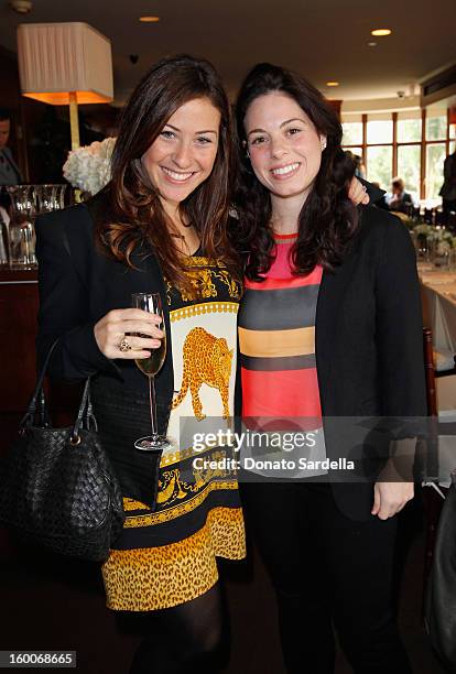 Jillian Zaks and Erica attend the Champagne Taittinger Women in Hollywood Lunch hosted by Vitalie Taittinger at Sunset Tower on January 25, 2013 in...