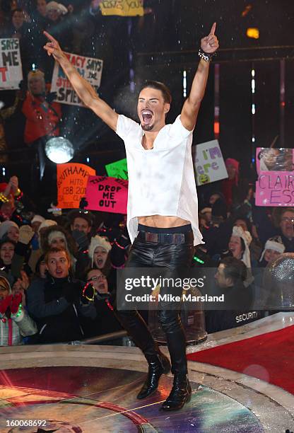 Rylan Clark is crowned winner of Celebrity Big Brother at Elstree Studios on January 25, 2013 in Borehamwood, England.