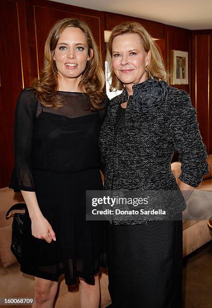 Vitalie Taittinger and guest attend the Champagne Taittinger Women in Hollywood Lunch hosted by Vitalie Taittinger at Sunset Tower on January 25,...