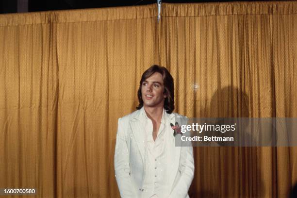 American actor Shaun Cassidy attending the 20th Anniversary Grammy Awards at the Shrine Auditorium, Los Angeles, California, February 23rd 1978.