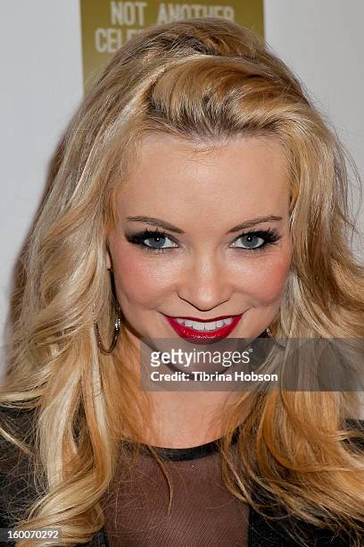 Mindy Robinson attends the 'Not Another Celebrity Movie' Los Angeles premiere at Pacific Design Center on January 17, 2013 in West Hollywood,...