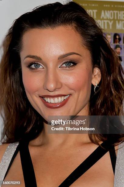 Tatiana DeKhtyar attends the 'Not Another Celebrity Movie' Los Angeles premiere at Pacific Design Center on January 17, 2013 in West Hollywood,...