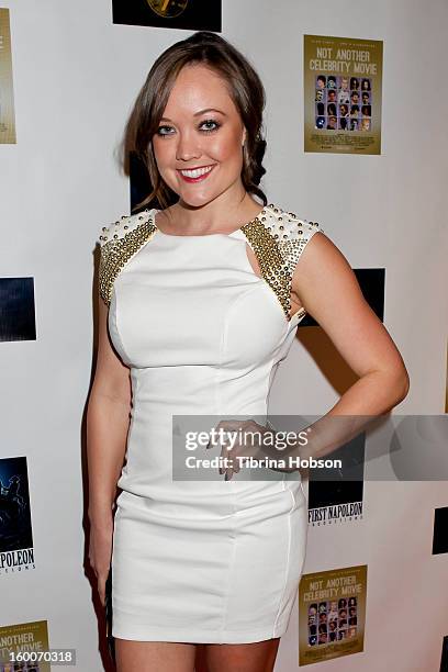 Jenny McClain attends the 'Not Another Celebrity Movie' Los Angeles premiere at Pacific Design Center on January 17, 2013 in West Hollywood,...