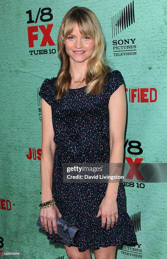 Premiere Of FX's "Justified" Season 4 - Arrivals