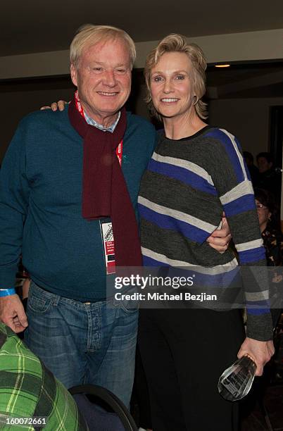 Chris Matthews and actress Jane Lynch attend 2013 Creative Coalition Spotlight Initiative Gala Awards Dinner - 2013 Sundance Film Festival at The Sky...