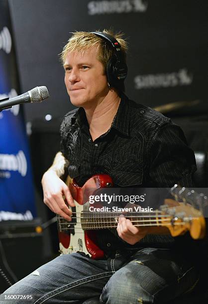 Barry Knox of Country rock band "Parmalee" performs at SiriusXM Studios on January 25, 2013 in New York City.